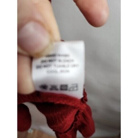 Tularosa Womens Sleeveless Tunic Top Small Red Beaded Crochet BOHO Coquette - Picture 4 of 9